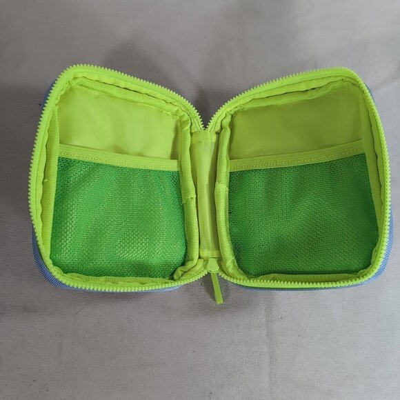 Drunk Elephant Bag Skincare Cosmetics Makeup Blue Green Zipper Case Travel Zip - Picture 10 of 14